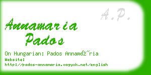 annamaria pados business card